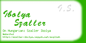 ibolya szaller business card